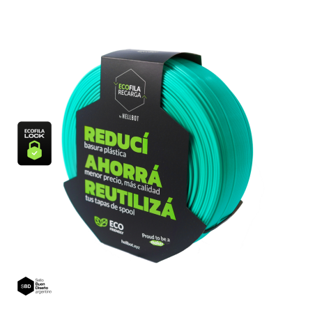 Filamento Hellbot ECOFILA RECARGA PLA 1,75mm 1kg LOCK