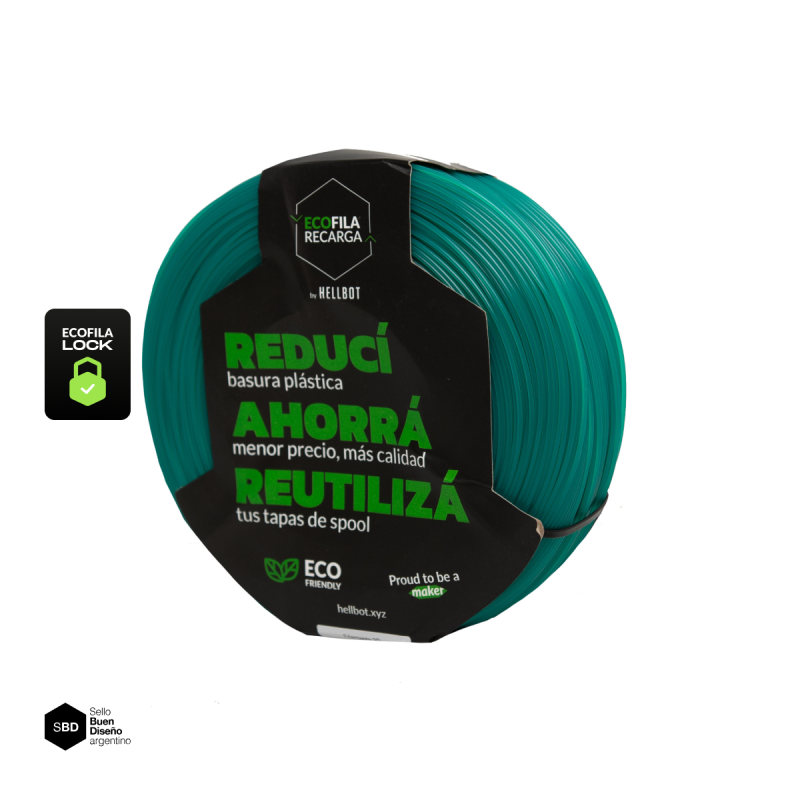 Filamento Hellbot ECOFILA RECARGA PLA 1,75mm 1kg LOCK