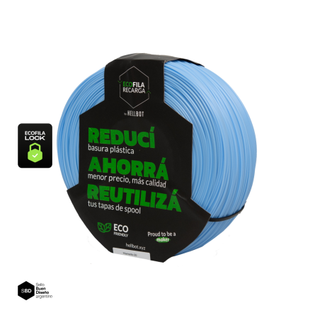 Filamento Hellbot ECOFILA RECARGA PLA 1,75mm 1kg LOCK