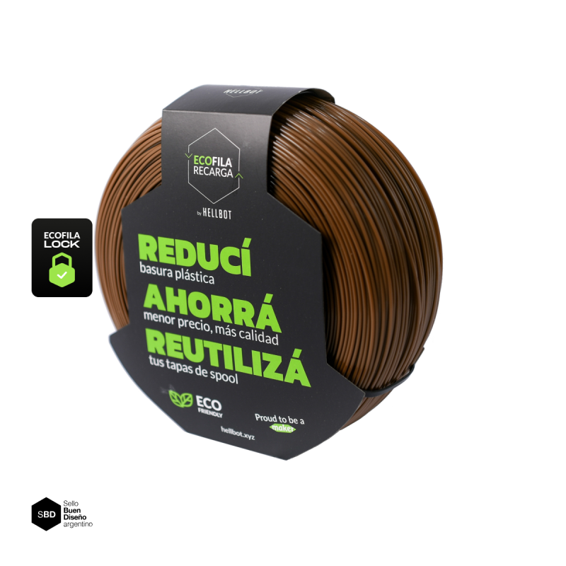 Filamento Hellbot ECOFILA RECARGA PLA 1,75mm 1kg LOCK