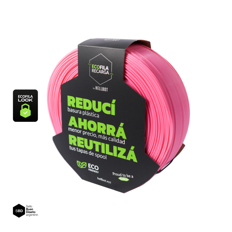 Filamento Hellbot ECOFILA RECARGA PLA 1,75mm 1kg LOCK