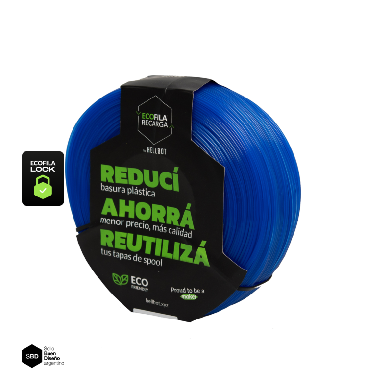 Filamento Hellbot ECOFILA RECARGA PLA 1,75mm 1kg LOCK