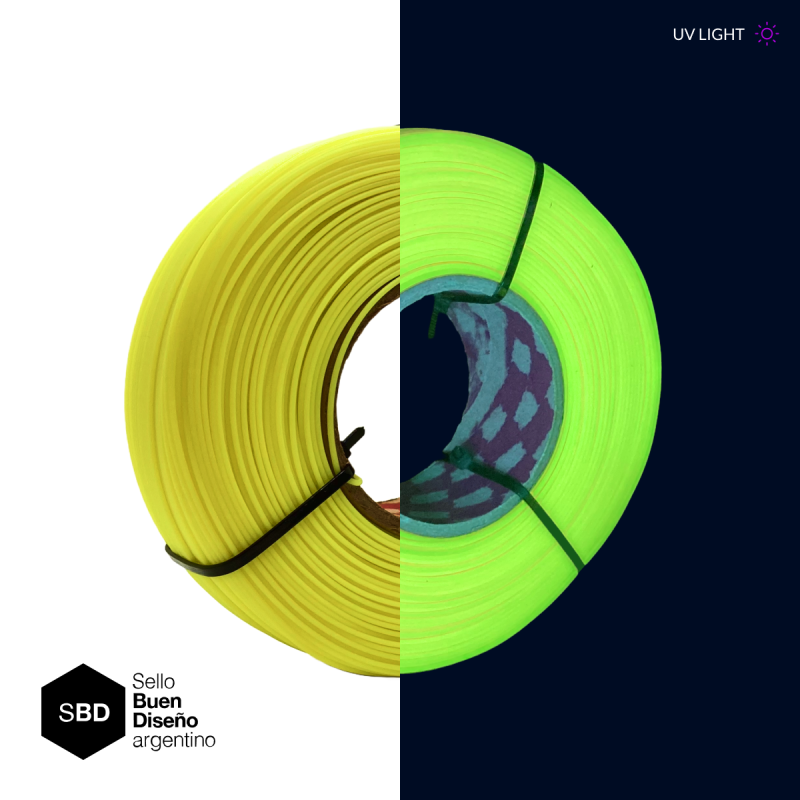 FILAMENTO 3D HELLBOT PLA RECARGA ECOFILA FLUO UV COLORS 1,75 X 1KG